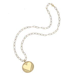 Jane Win - LOVE Hearts Find Me Pendant - 18" Drawn Link Chain